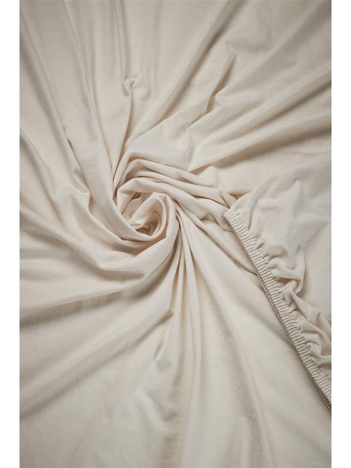 Beddinghouse Dżersejowe prześcieradło w kolorze beżowym na gumce rozmiar: 90x200/220 cm