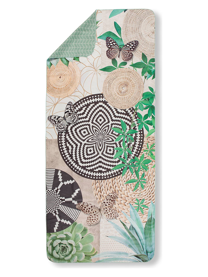 Hip Ręcznik plażowy "Skylar" w kolorze beżowo-zielonym rozmiar: 75x180 cm