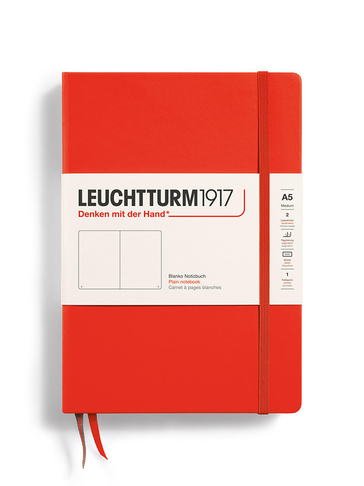 LEUCHTTURM1917 Notatnik w kolorze czerwonym - A5 rozmiar: onesize