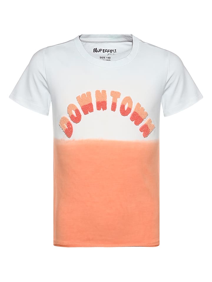Blue Effect Koszulka w kolorze pomarańczowo-białym rozmiar: 128