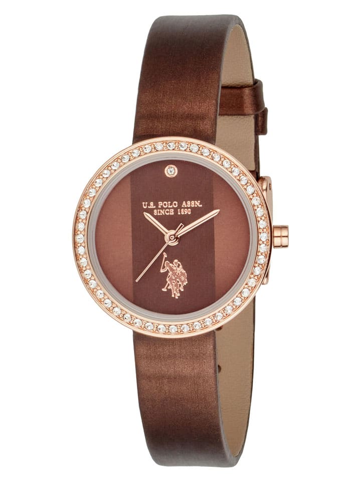 U.S. Polo Assn. Zegarek kwarcowy w kolorze różowozłoto-brązowym rozmiar: onesize