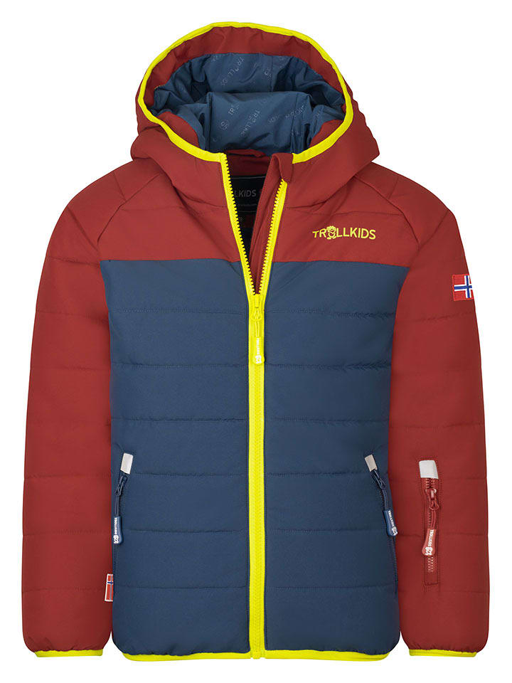 Trollkids Kurtka narciarska "Hafjell" w kolorze czerwono-niebieskim rozmiar: 98