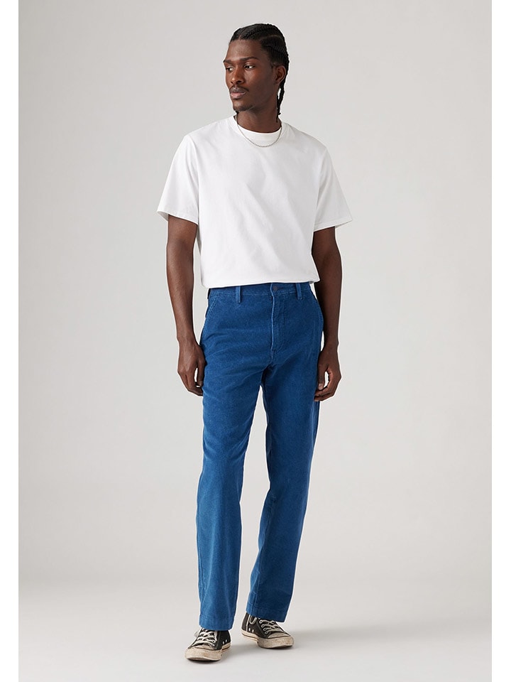 Levi's Spodnie sztruksowe w kolorze niebieskim rozmiar: W30/L32