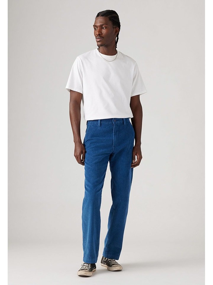 Levi's Spodnie sztruksowe w kolorze niebieskim rozmiar: W30/L32