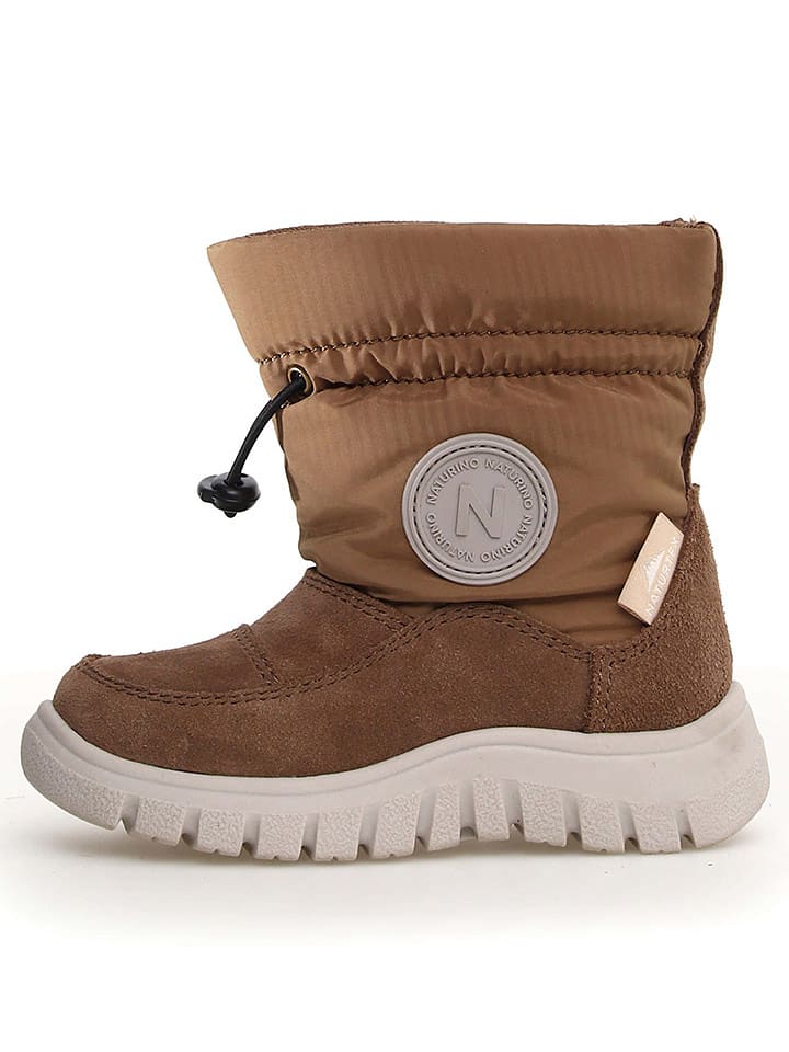Naturino Botki zimowe "Varna 2" w kolorze jasnobrązowym rozmiar: 32