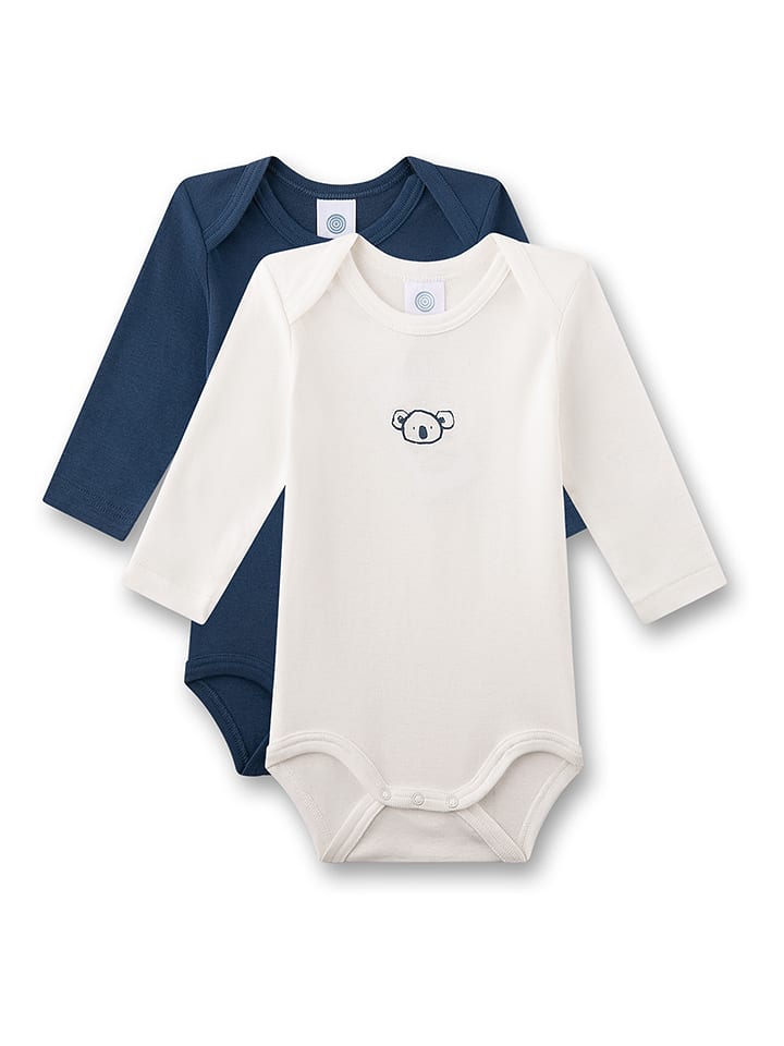 Sanetta Body (2 szt.) w kolorze granatowym i białym rozmiar: 74