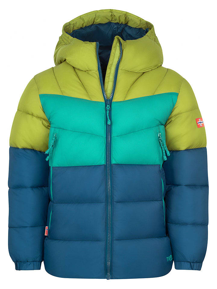 Trollkids Kurtka zimowa "Kirkenes" w kolorze niebiesko-zielonym rozmiar: 110