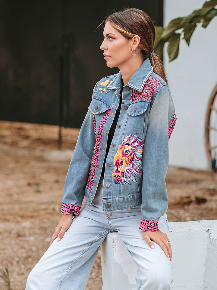 Isla Bonita by SIGRIS Kurtka dżinsowa w kolorze niebieskim rozmiar: M