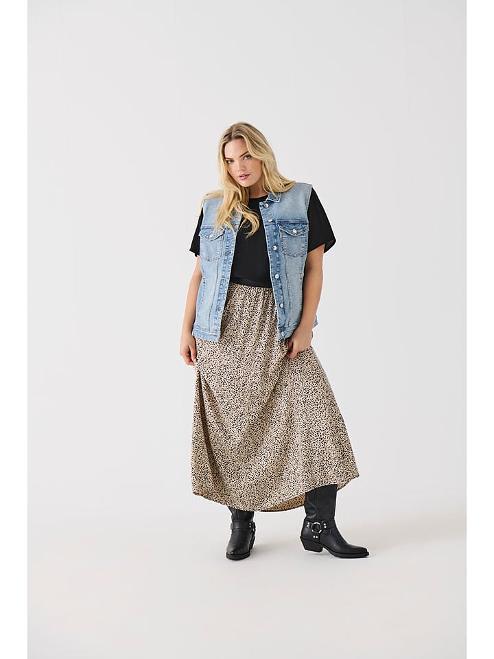 ONLY Carmakoma Spódnica w kolorze beżowym rozmiar: 46