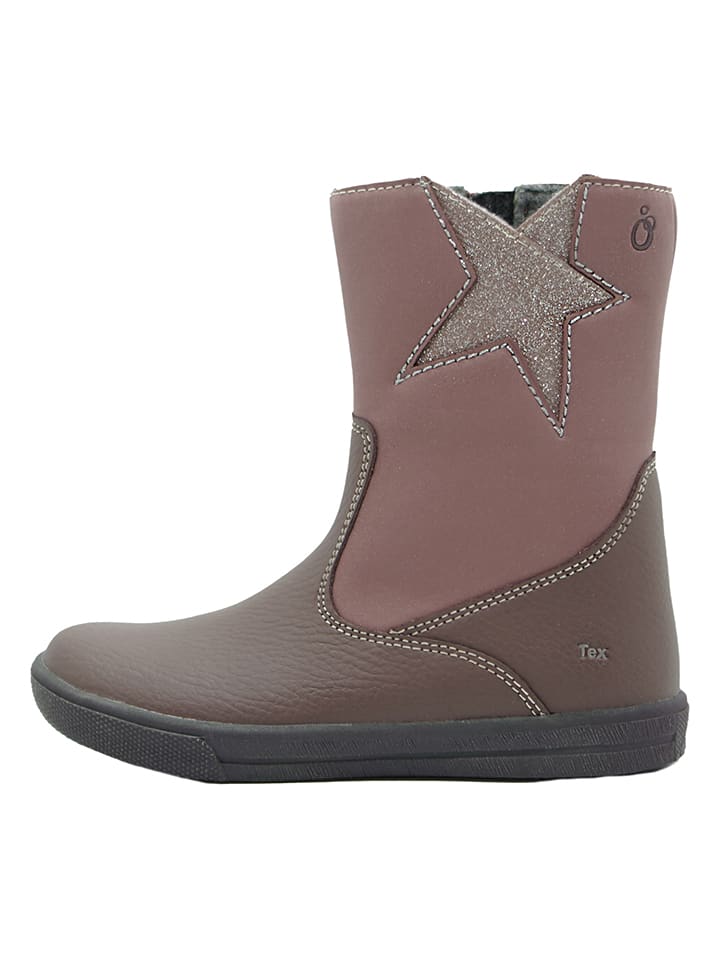 lamino Skórzane botki w kolorze fiołkowym rozmiar: 30