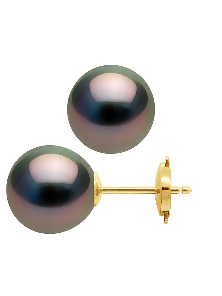 Mitzuko Złote kolczyki-wkrętki z perłami rozmiar: onesize