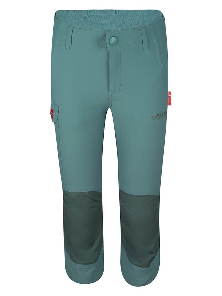 Trollkids Spodnie trekkingowe "Hammerfest" w kolorze zielonym rozmiar: 98