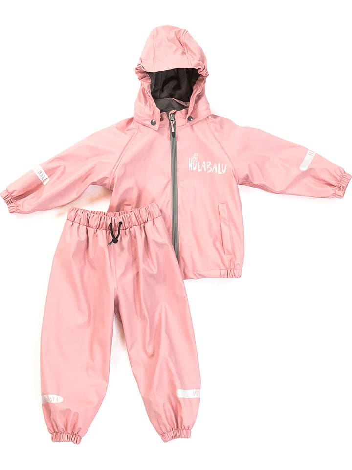 HULABALU 2-częściowy zestaw przeciwdeszczowy "Pixy" w kolorze jasnoróżowym rozmiar: 80
