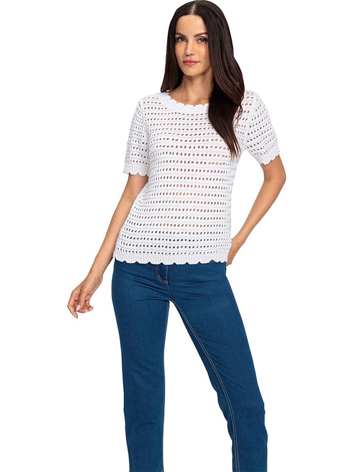 Heine Sweter w kolorze białym rozmiar: 48