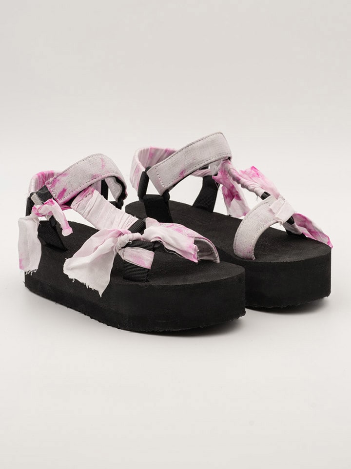 Bellucci Sandały w kolorze czarno-jasnoróżowym rozmiar: 41