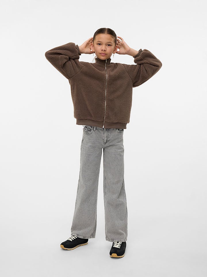 Vero Moda Girl Kurtka polarowa "Lucile" w kolorze brązowym rozmiar: 152