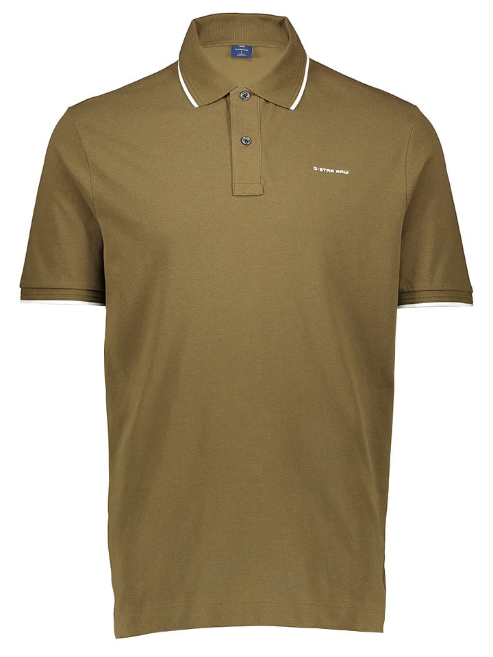 G-Star Koszulka polo w kolorze khaki rozmiar: M