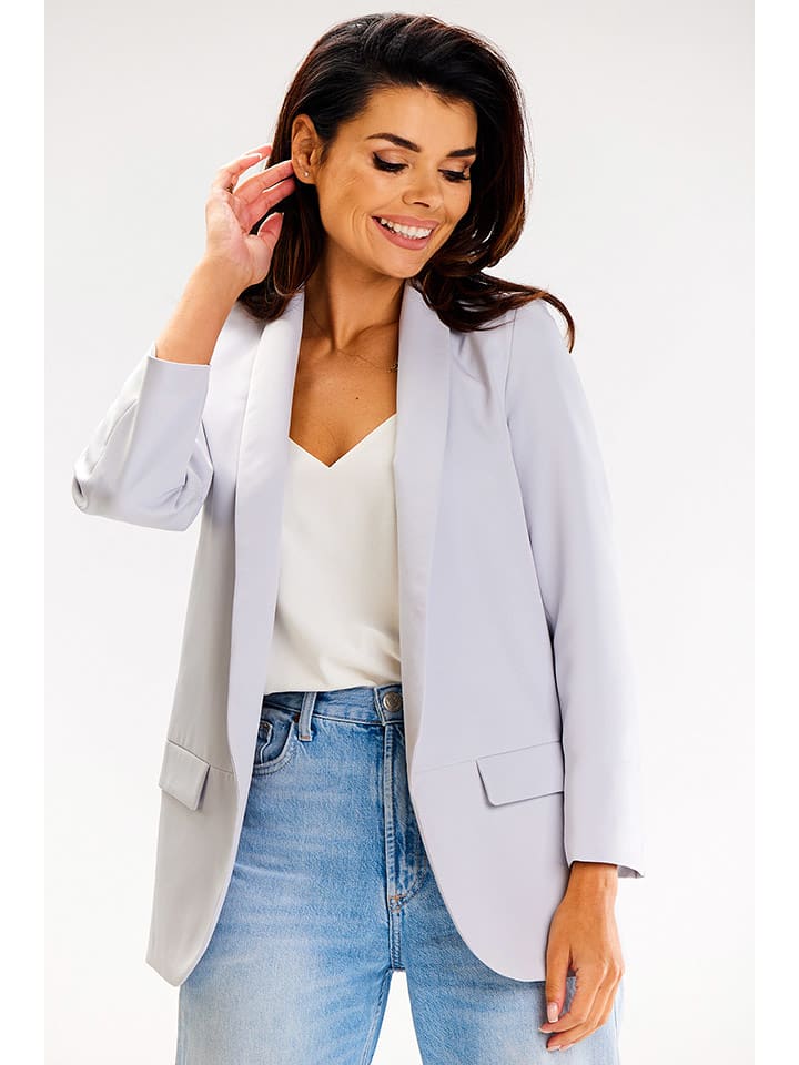 Awama Blezer w kolorze jasnoszarym rozmiar: XL