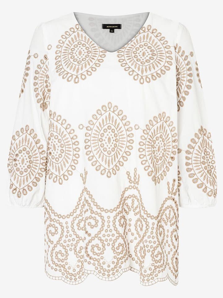 More & More Bluzka w kolorze biało-beżowym rozmiar: 38