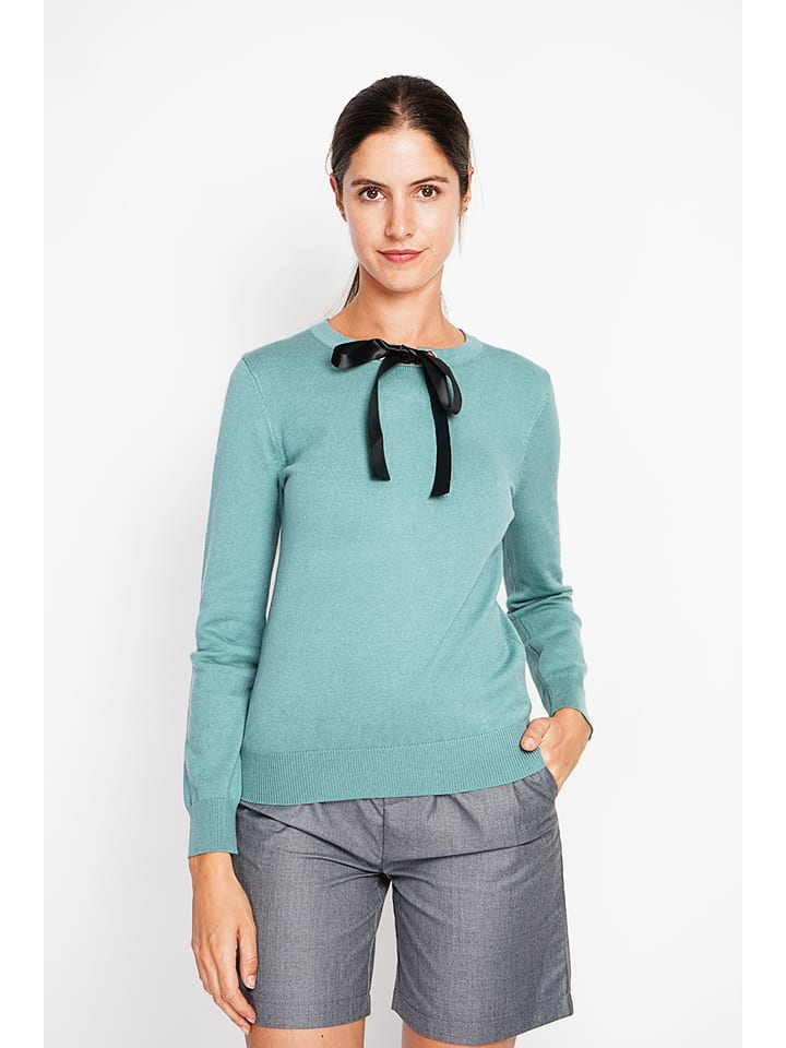 ASSUILI Sweter w kolorze turkusowym rozmiar: 40