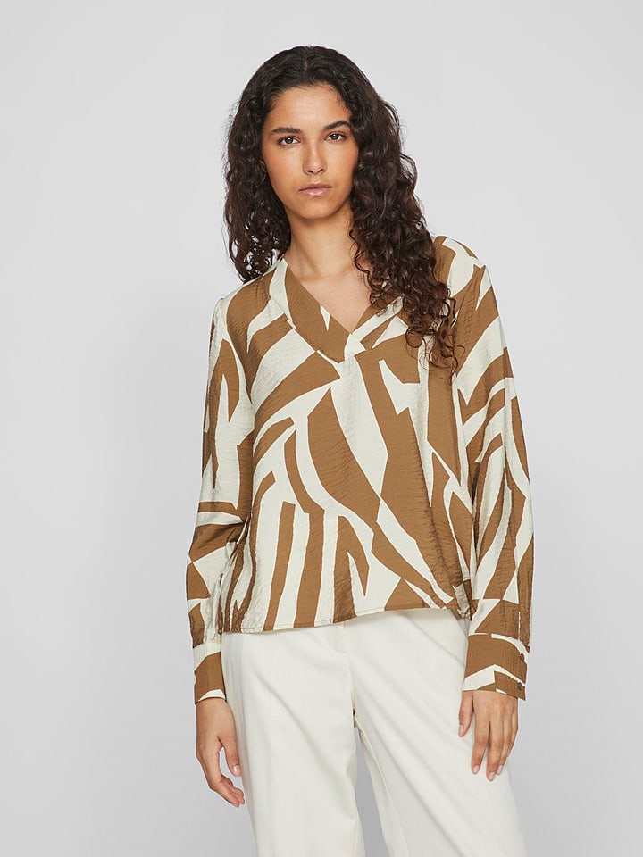 Vila Bluzka w kolorze kremowo-jasnobrązowym rozmiar: 34