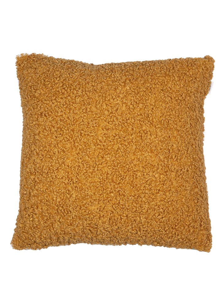 ESPRIT Poszewka "Teddy" w kolorze musztardowym na poduszkę rozmiar: 45x45 cm