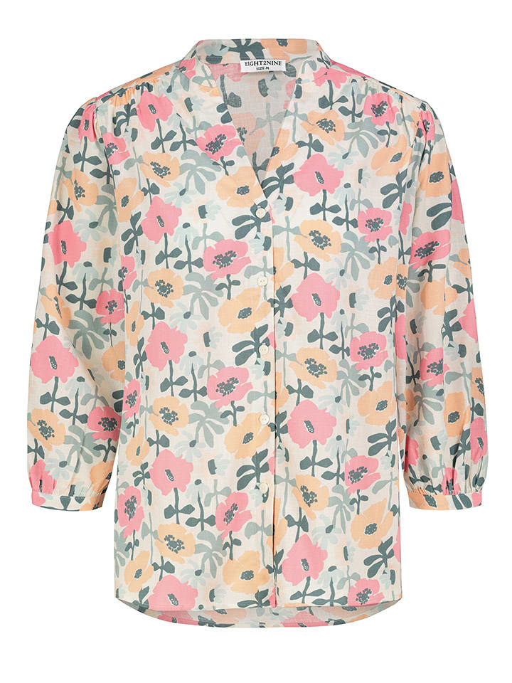 Eight2Nine Bluzka w kolorze kremowo-jasnoróżowym rozmiar: L