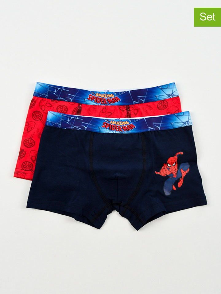 Spiderman Bokserki (2 pary) "Spider-Man" w kolorze czerwono-czarnym rozmiar: 116-128