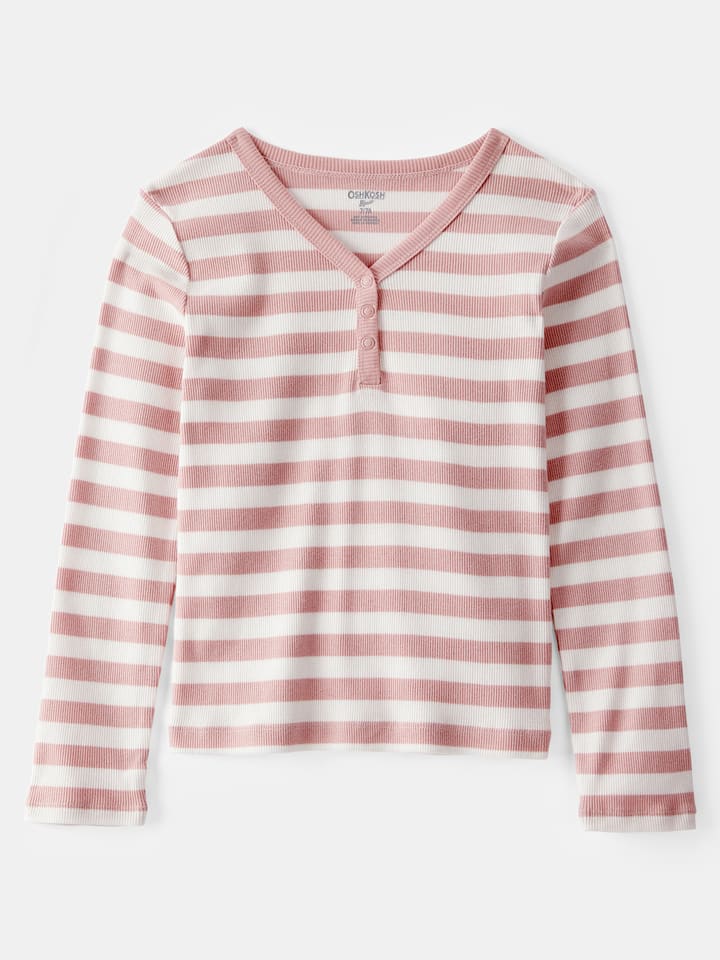 OshKosh Koszulka w kolorze biało-jasnoróżowym rozmiar: 122