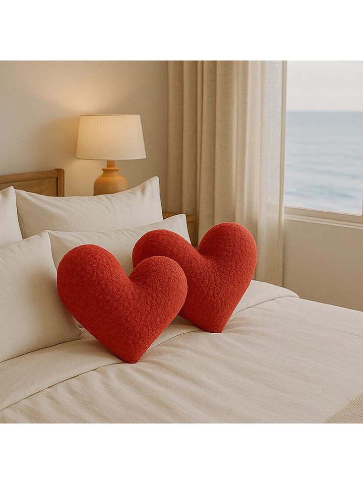 Coin de Pierre Poduszka w kolorze czerwonym - 38 x 33 cm rozmiar: onesize