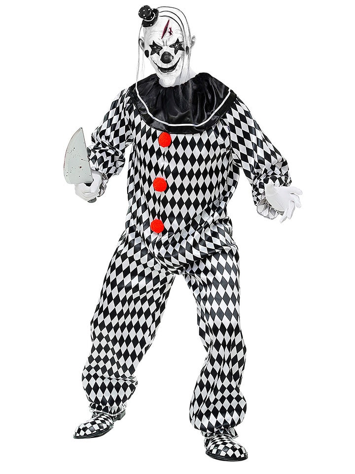 Carnival Party Kostium "CIRCUS CLOWN" w kolorze czarno-białym rozmiar: XXL