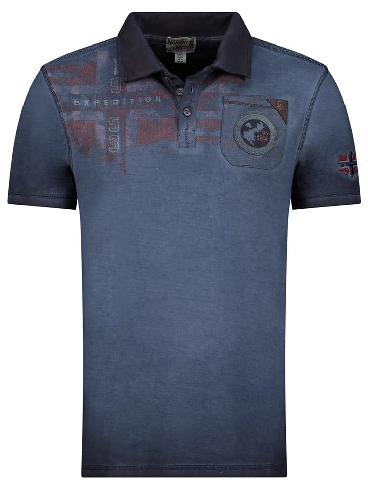 Geographical Norway Koszulka polo "Kimac" w kolorze granatowym rozmiar: M