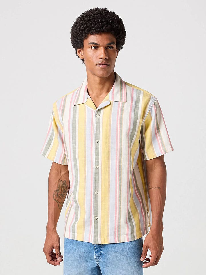 Lee Koszula - Regular fit - w kolorze żółto-oliwkowo-jasnoróżowym rozmiar: M