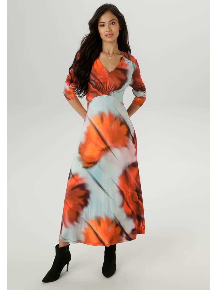 Aniston Sukienka w kolorze pomarańczowo-błękitnym rozmiar: 48