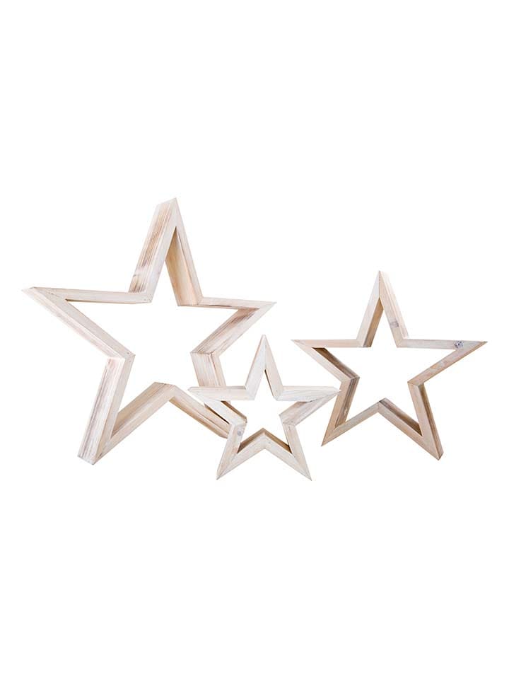 small foot Dekoracyjne gwiazki (3 szt.) w kolorze beżowym rozmiar: onesize