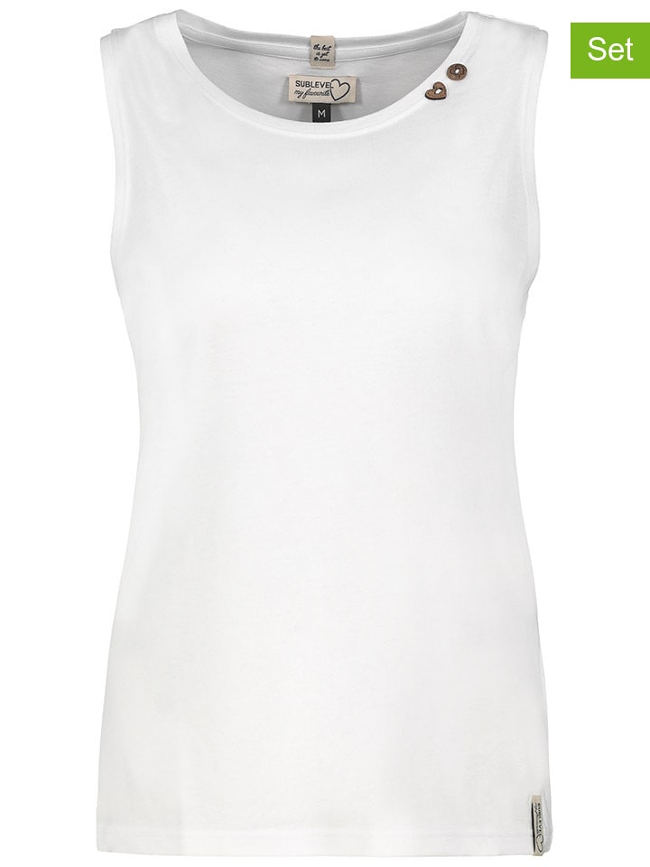 Sublevel Topy (2 szt.) w kolorze białym i czarnym rozmiar: L