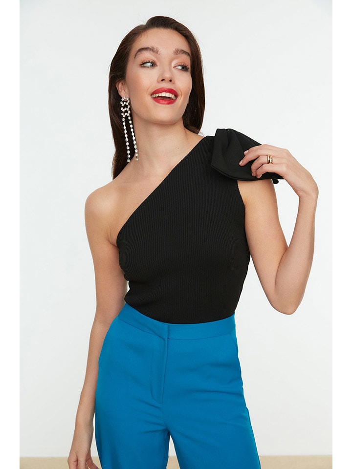 trendyol Bluzka w kolorze czarnym rozmiar: 34