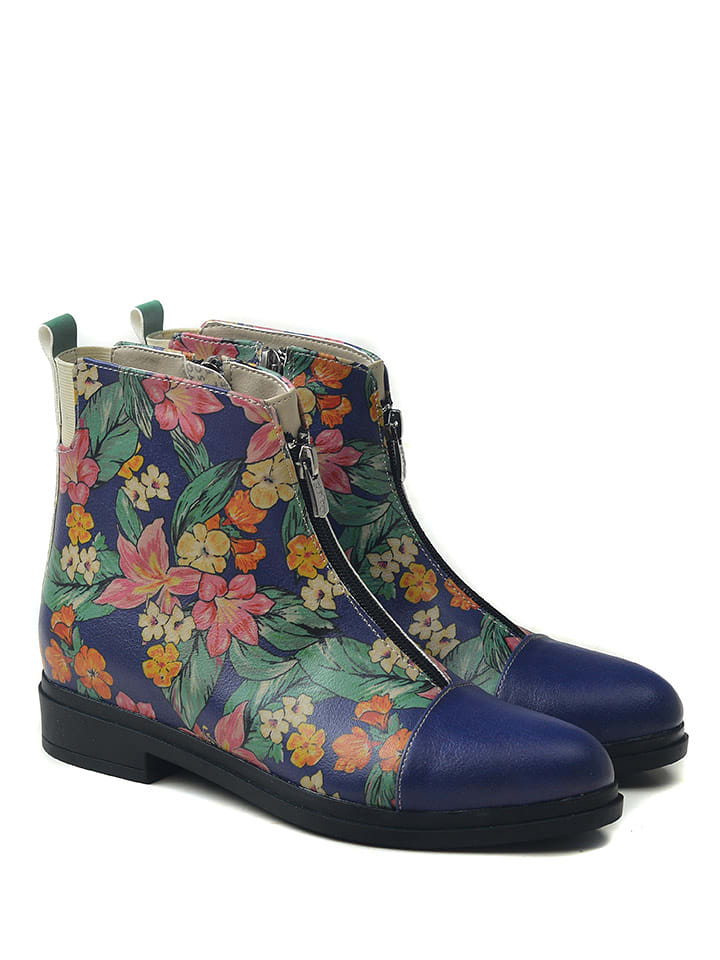 Goby Botki w kolorze granatowym ze wzorem rozmiar: 37