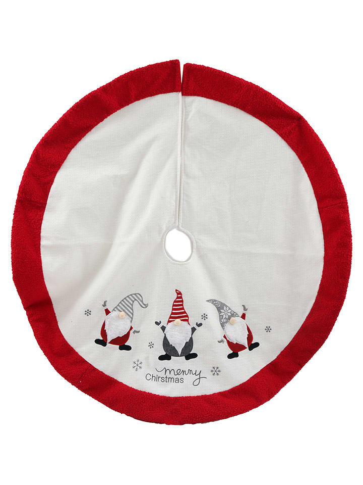 SiL Interiors Spódnica choinkowa w kolorze czerwono-białym - Ø 105 cm rozmiar: onesize