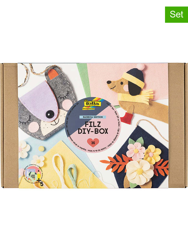 folia PAPER 36-częściowy filcowy zestaw "Rainbow Edition" w różnych kolorach rozmiar: onesize