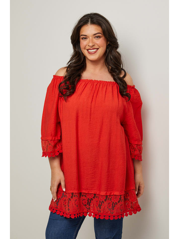 Curvy Lady Bluzka w kolorze czerwonym rozmiar: 44/46