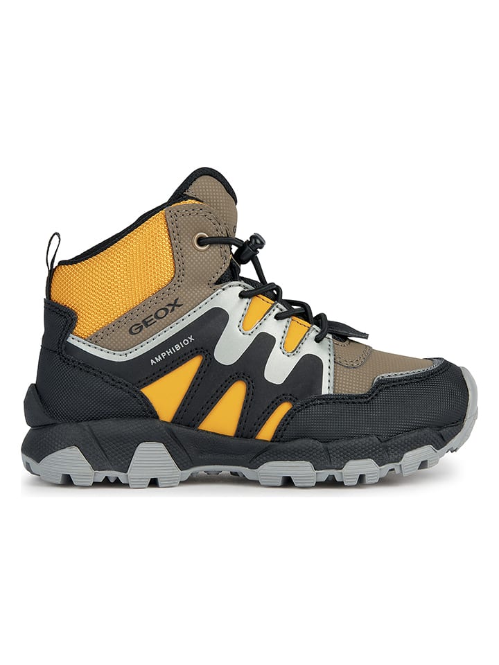 Geox Botki zimowe "Magnetar" w kolorze czarno-żółtym rozmiar: 38