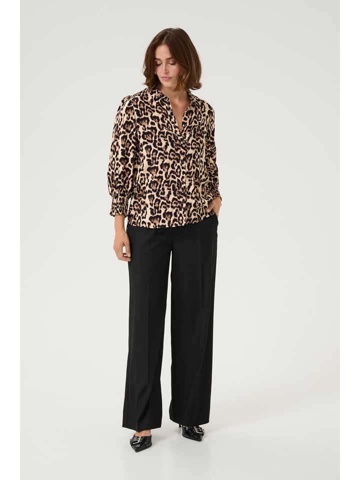 Kaffe Koszula w kolorze beżowo-brązowym rozmiar: 42