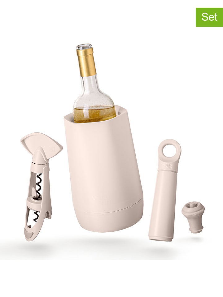 Vacu Vin 4-częściowy zestaw akcesoriów "Host" w kolorze kremowym do wina rozmiar: onesize