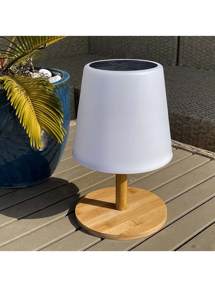 lumisky Lampa solarna LED "Standy" w kolorze jasnobrązowo-białym - wys. 25 cm rozmiar: onesize
