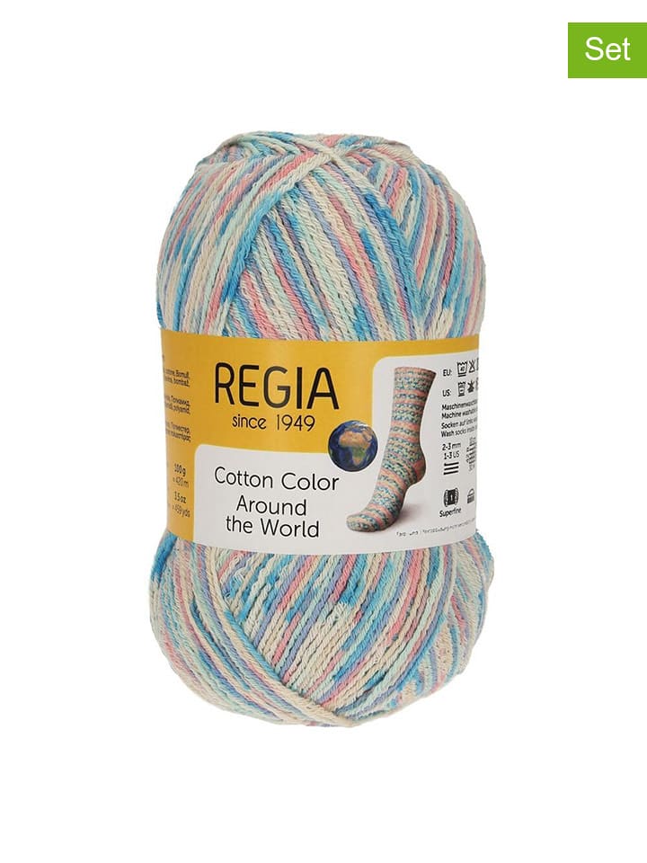 Regia Mieszana przędza bawełniana (5 szt.) w różnych kolorach - 5 x 100 g rozmiar: onesize