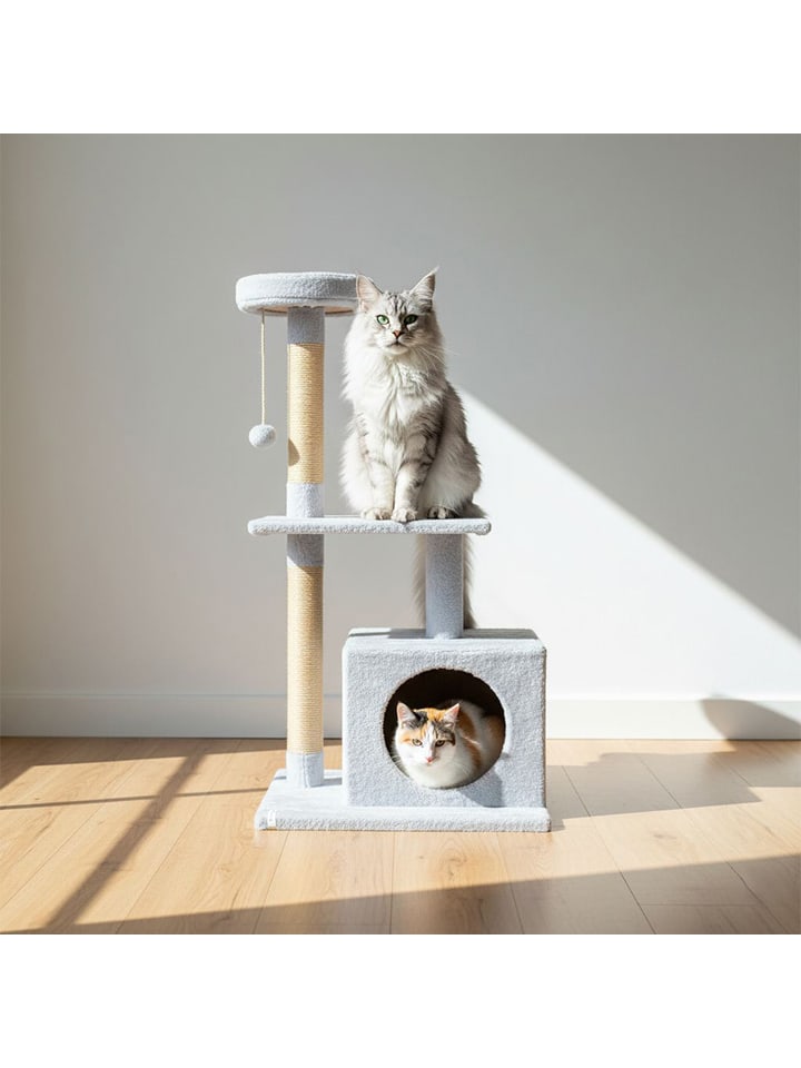 Paws&Whiskers Drapak "Liora" w kolorze szarym dla kota - 50 x 106 x 35 cm rozmiar: onesize