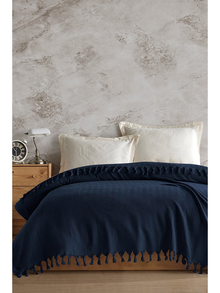 Elizabed Narzuta w kolorze granatowym rozmiar: 200x220 cm