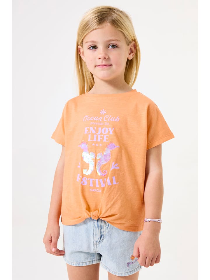 Garcia Koszulka w kolorze pomarańczowym rozmiar: 116/122