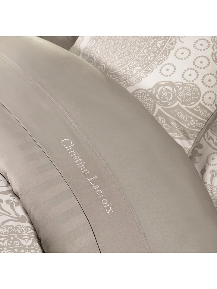 CXL by Christian Lacroix Satynowe prześcieradło w kolorze szarobrązowym rozmiar: 240x300 cm